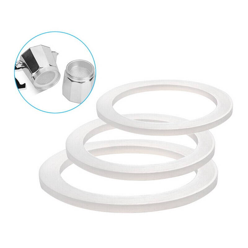 Moka Pot Afdichtingsring Filter Vervanging Koffiepot Pakking Seal voor Espresso Moka Kachel Pot Top Siliconen Rubber (2 kopje zeef